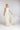 One‑Shoulder Brautkleid ASH, schmales Hochzeitskleid mit hohem Schlitz und abnehmbarem, voluminösem Ärmel aus transparentem Seidenorganza, Frontansicht im Studio.