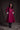 Merino-Wollkleid mit Manschette / fuchsia
