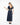 Jersey-Wickelkleid Tencel Dunkelblau